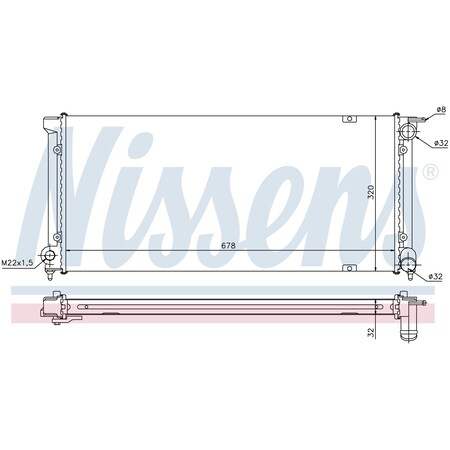 Nissen Nissens Radiator, 652621 652621